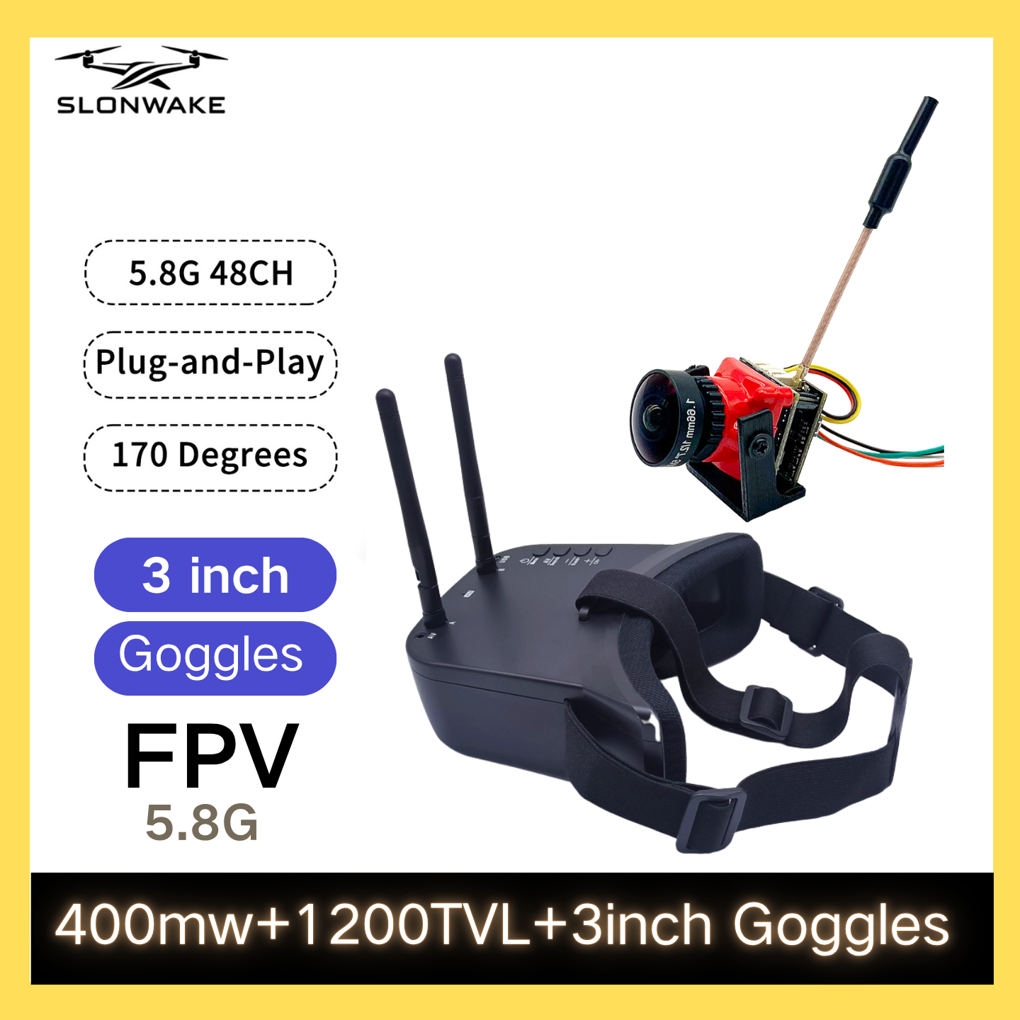 Drone Rc Car - SLONWAKE 5.8G 48CH FPV 400mw VTX