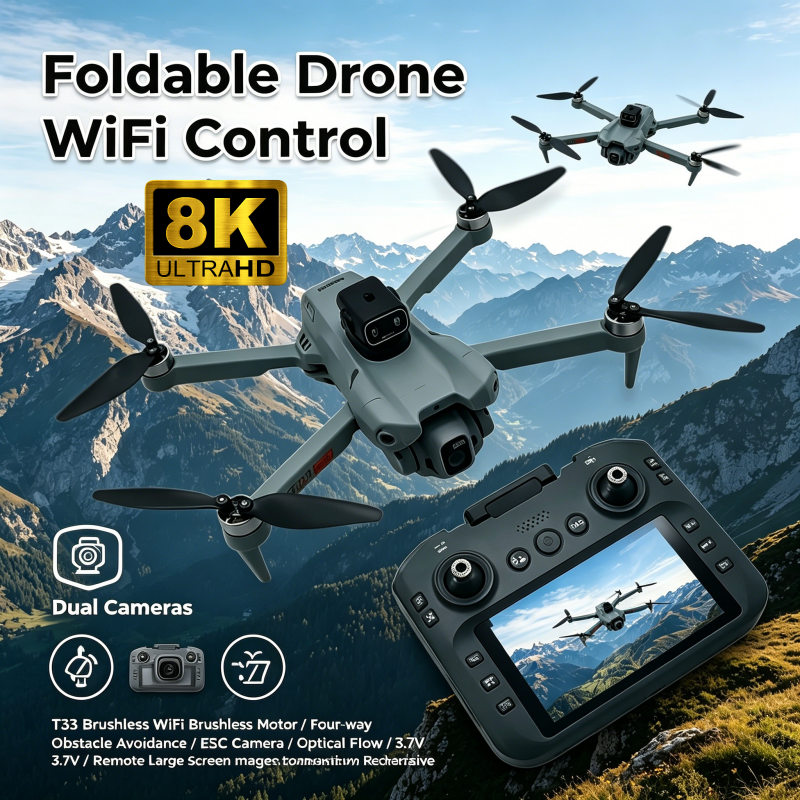 Drone Rc Folding - 2026 New T33 RC Drone 8K