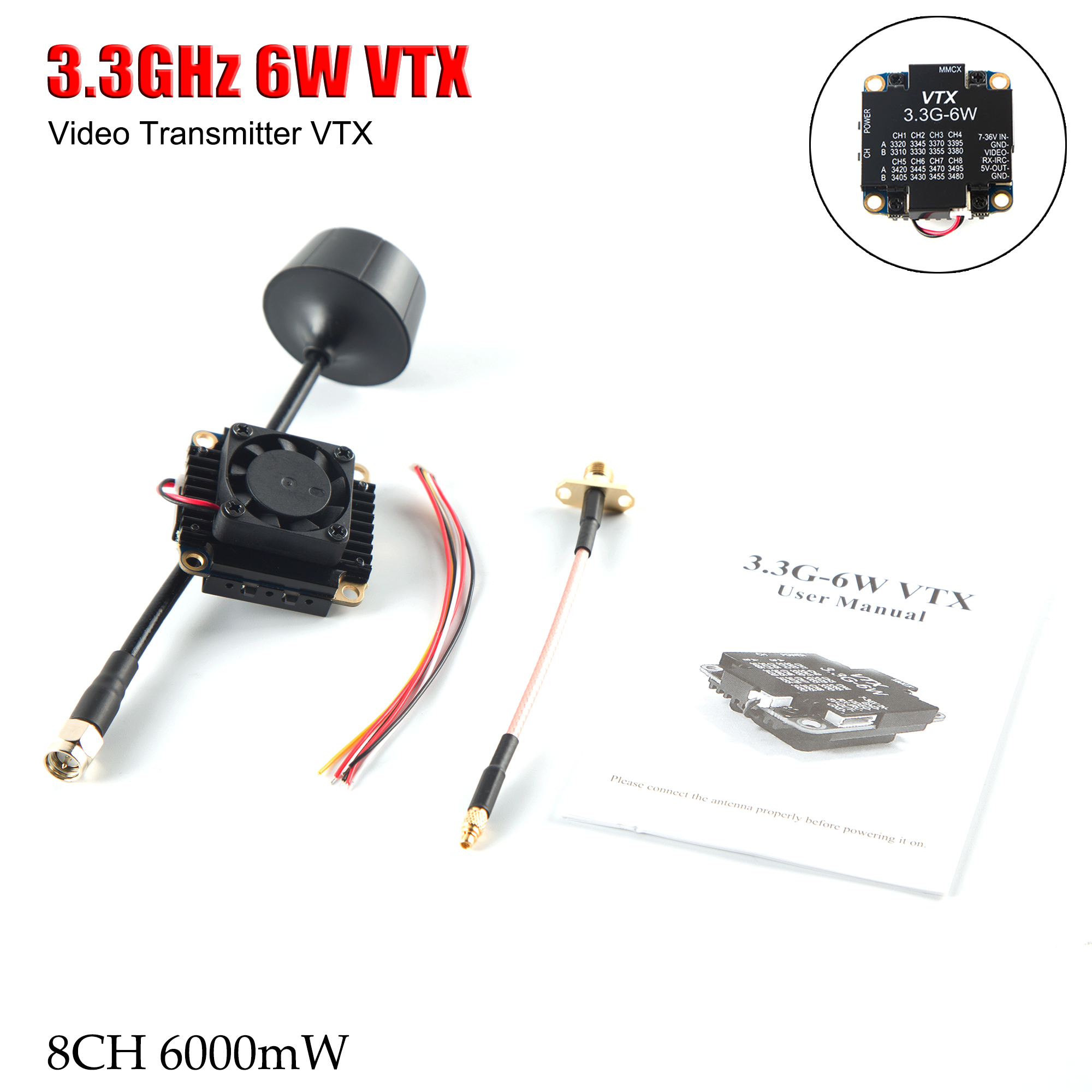 Rc Transmitter - FPV Video Transmitter 3.3G 6W VTX
