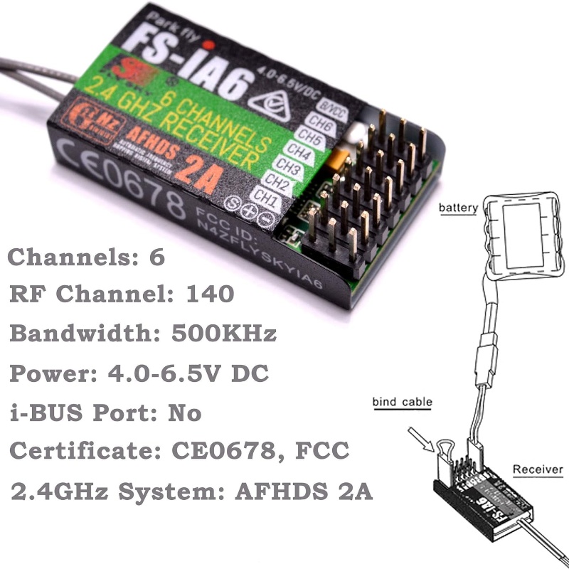 Flysky FS-IA6 Receiver 6CH Dua - Drone Rc Battery บทวิจารณ์และราคา
