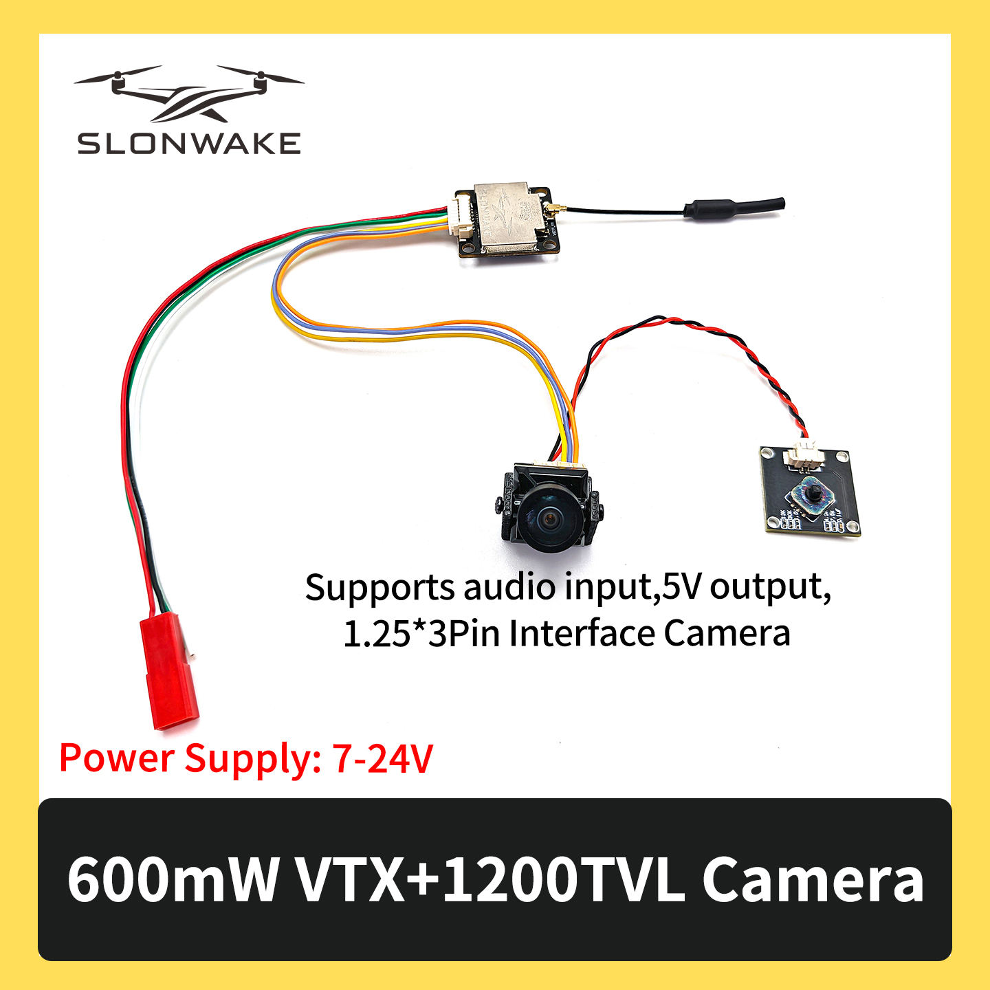 SLONWAKE 5.8G 600mW 7-24V FPV  - Drone Rc Car บทวิจารณ์และราคา