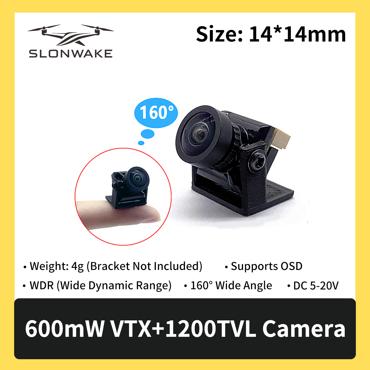 SLONWAKE 5.8G 600mW 7-24V FPV  - Drone Rc Car บทวิจารณ์และราคา