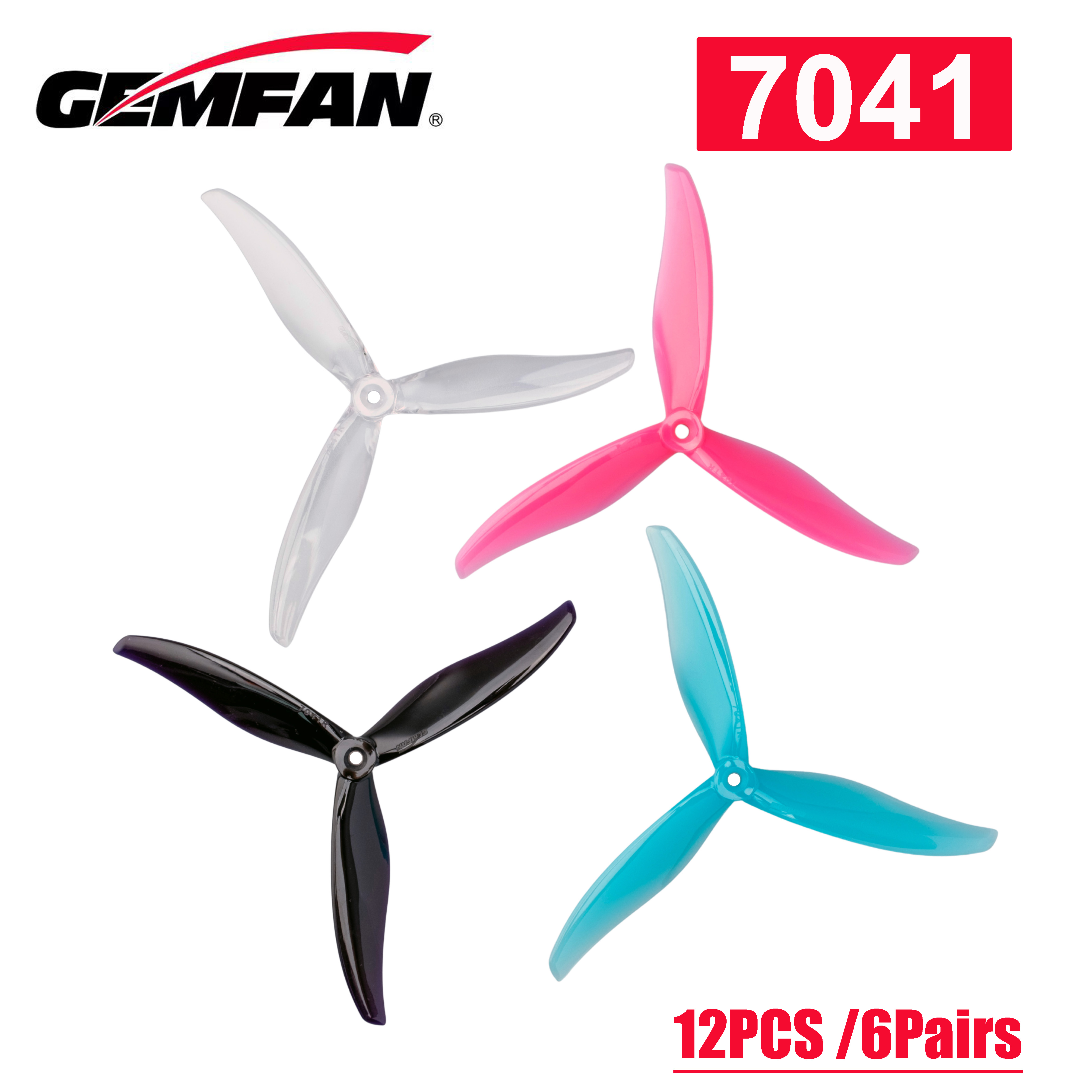 NEW12PCS /6Pairs Gemfan Flash  - Drone Rc Pro บทวิจารณ์และราคา