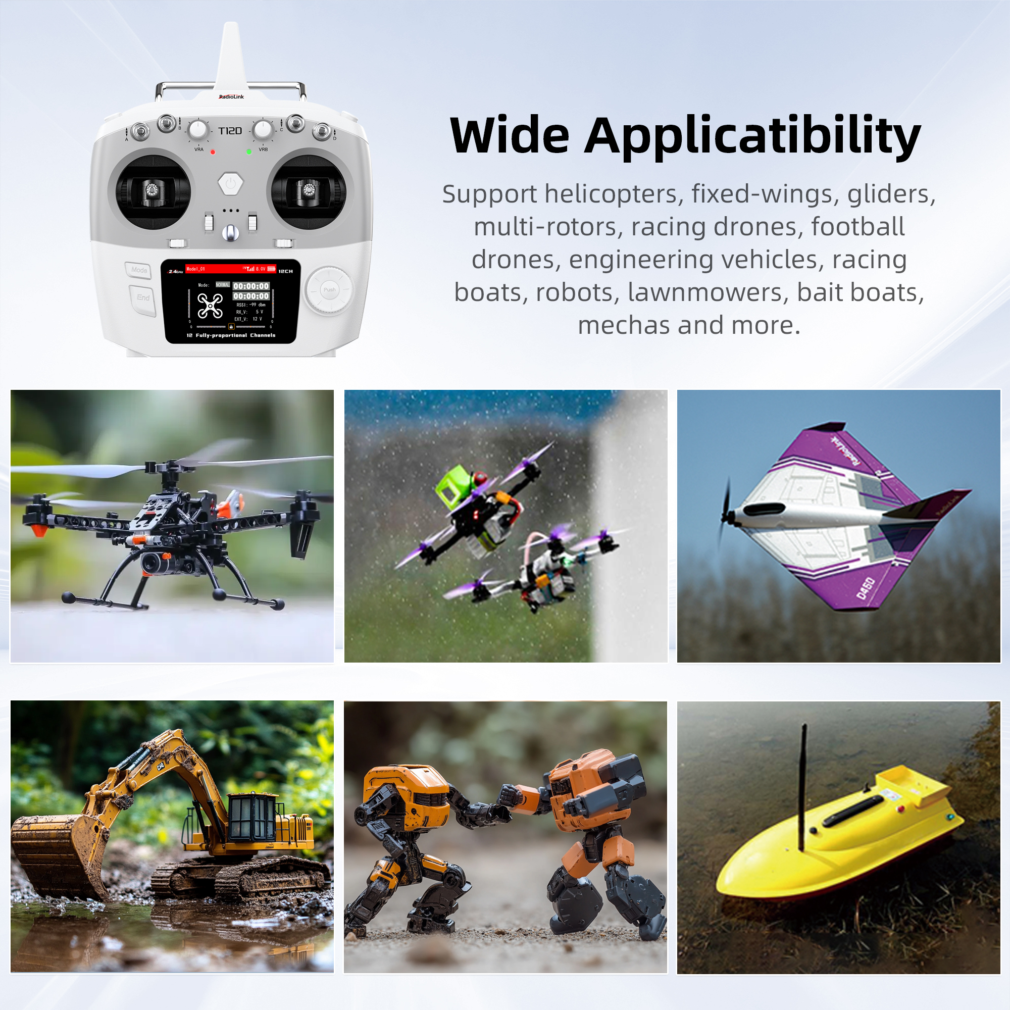 Radiolink T12D ELRS 12 Channel - Drone Rc Car บทวิจารณ์และราคา
