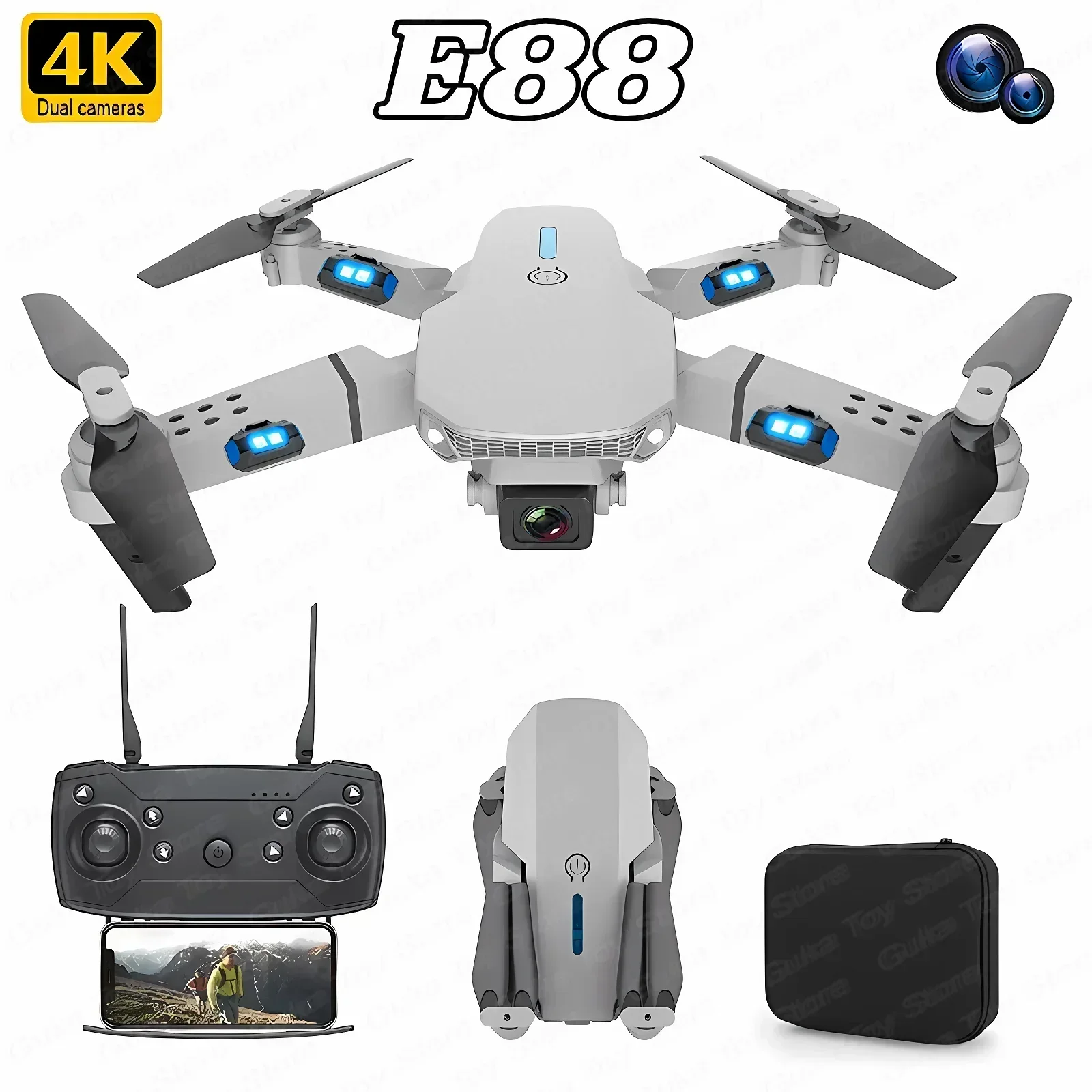 New E88 Pro Wifi Fpv Drone Wit - Drone Rc Not Connected บทวิจารณ์และราคา
